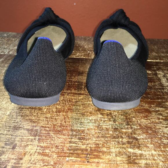 Rothy’s The Knot Point II Ballet Flat Shoe Black Womens 13 Classic Heritage - Picture 4 of 9